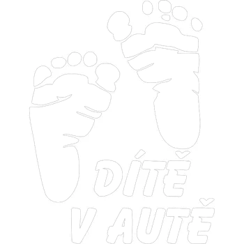 Samolepicí dekorace na vozidlo Dítě v autě nožičky 1 v autě samolepka na auto - červená tmavá / 7,5x10,5 cm