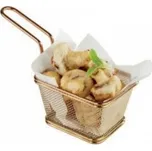 Košík servírovací 10 × 8,5 × 6,5 cm - zlatý