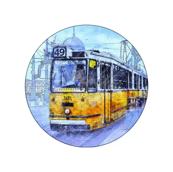 Jedlá dekorace na dort TRAMVAJ, VARIANTA Jedlý papír 874