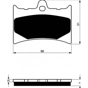 Brzda pro motocykl Přední brzdové destičky Goldfren Aprilia AF1 125 Europa 1990-1991 směs AD
