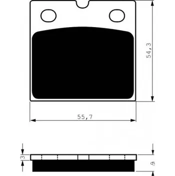 Brzda pro motocykl Zadní brzdové destičky Goldfren Moto Guzzi California 1100 1996-2014 směs S3
