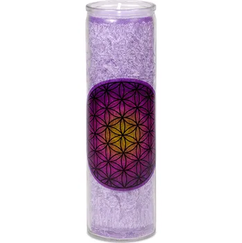 Svíčka Mani Bhadra Vonná svíčka květ života - fialová 8357