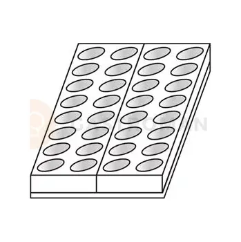Výrobník cukrové vaty Forma na oválné minidezerty - 32 ks x 25x25 mm - MIGNONA002 | MARTELLATO, Mignon
