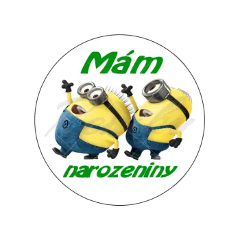 Jedlá dekorace na dort MIMONÍ narozeniny, VARIANTA Jedlý papír 532