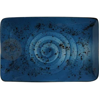 Talíř Obdelníkový talíř z porcelánu, 30x20 cm, modrý | FINE DINE, Kolory Ziemi Iris