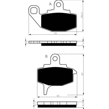 Brzda pro motocykl Přední brzdové destičky Goldfren Kawasaki KX 250 1987-1988 směs S3