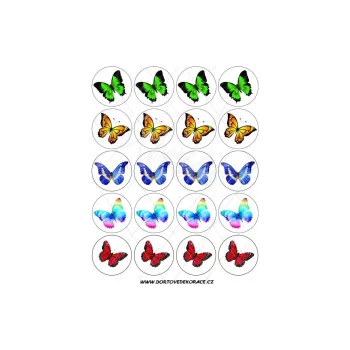 Jedlá dekorace na dort MOTÝL, VARIANTA Jedlý papír 11