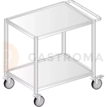 Plošinový vozík Přepravní vozík dvojitý z nerezové oceli 1125x740x900 mm | DORA METAL, DM-3402