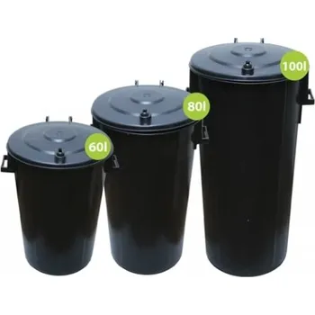 Popelnice Plastik Gogić Kulatá popelnice 100 l černá