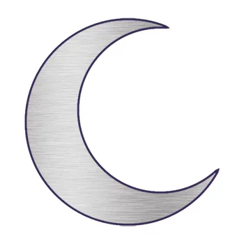 Odstranitelné tetování Metalický stříbrný půlměsíc - nalepovací tetování