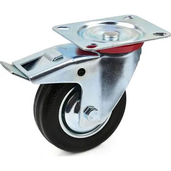 Pojezdové kolečko GEKO OTOČNÉ TRANSPORTNÍ KOLEČKO S BRZDOU 100MM G71518