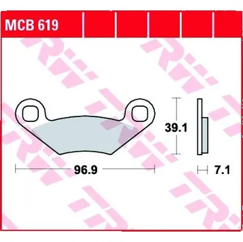 Brzda pro motocykl Zadní brzdové destičky TRW / Lucas Polaris 500 Revolver 2006 -