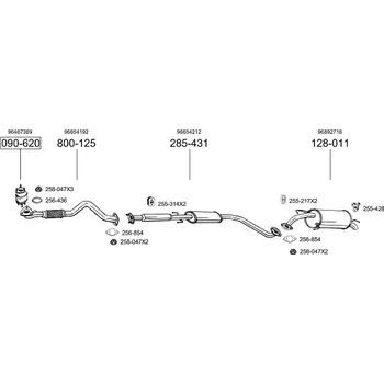 Zadní díl výfuku zadní díl výroba Novak Bosal 128011N