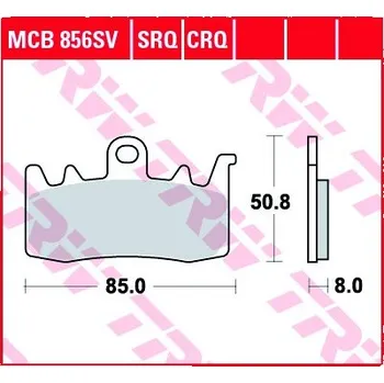 Brzda pro motocykl Přední brzdové destičky TRW / Lucas Ducati 800 Scrambler Classic 2017 - směs SV