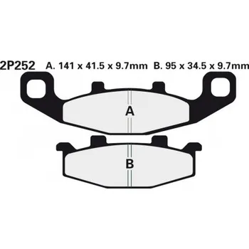 Brzda pro motocykl Přední brzdové destičky Nissin Kawasaki ER-5 500 1997 - 2000 směs ST
