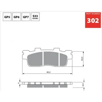 Motodíl Zadní brzdové destičky Goldfren Kymco Downtown 200 2010-2012 směs AD