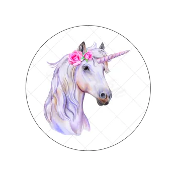 Jedlá dekorace na dort JEDNOROŽEC a růže, VARIANTA Jedlý papír 1339