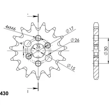 Řetězová sada pro motocykl SUPERSPROX Řetězové kolečko SUPERSPROX CST-252:12 12 zubů, 420