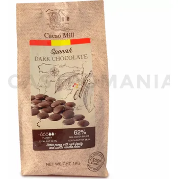 Čokoláda Španělská hořká čokoláda 62 %, 1 kg balení, dropsy | NATRA CACAO, Dark