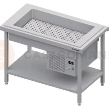 hrací stolek Chladící centrální stůl s vanou na nápoje, 3xGN 1/1, vrchní deska ze žuly | STALGAST, ST 108
