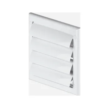 Větrací mřížka Den Braven - Mřížka větrací s lamelou, průměr 125 mm, 190 mm x 190 mm, bílá VE1120