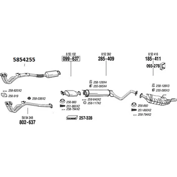 Výfuková trubka výfuková trubka přední Bosal 802-637