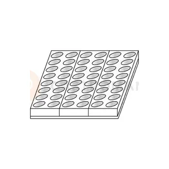 Výrobník cukrové vaty Forma na oválné minidezerty - 48 ks x 25x25 mm - MIGNONB002 | MARTELLATO, Mignon