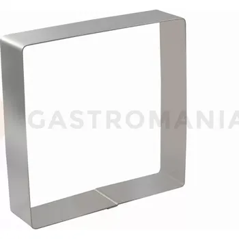 Čokoládová tyčinka Cukrářský ráfek čtvercový - 302 mm x 302 mm x 40 mm - 5H4X30 | MARTELLATO, STAINLESS STEEL BANDS
