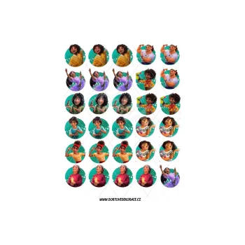 Jedlá dekorace na dort ENCANTO 3,3 cm, VARIANTA Jedlý papír 1566