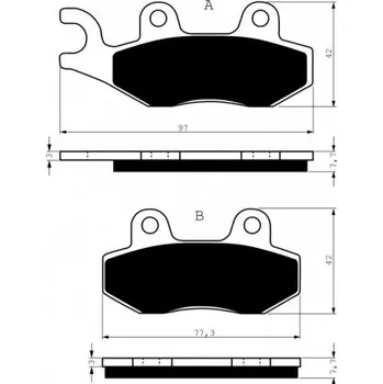Brzda pro motocykl Zadní brzdové destičky Goldfren Triumph Speed Triple 955 1999-2001 směs S3