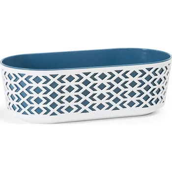 Květináč Lamela LAMELA, truhlík AZTEK 600 mm, oceán