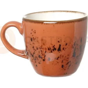 Šálek na espresso z porcelánu, 0,075 l, oranžový | FINE DINE, Kolory Ziemi Dahlia