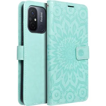 Forcell Mezzo PU kožené pouzdro na Xiaomi Redmi 12C - mint mandala