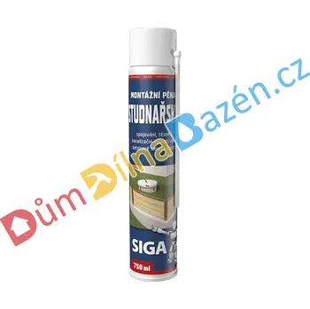 Montážní pěna PU pěna Siga PRO 750ml studnařská s tryskou