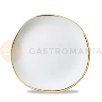 Talíř Bílý mělký talíř Trace, ručně zdobený 21 cm | CHURCHILL, Stonecast Barley White