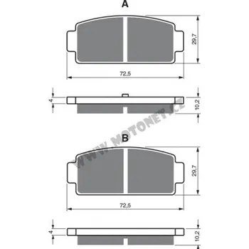 Brzda pro motocykl Zadní brzdové destičky Goldfren CF Moto CF 500 2015-2015 směs AD