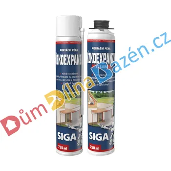 Montážní pěna PU montážní pěna Siga PRO nízkoexpanzní Objem: 750 ml, Typ: jednorázová tryska