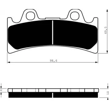 Motodíl Přední brzdové destičky Goldfren Yamaha FZR 1000 1994-1995 směs AD
