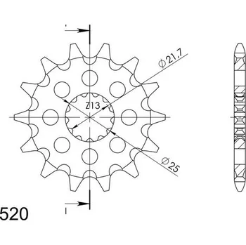 Řetězová sada pro motocykl SUPERSPROX Řetězové kolečko SUPERSPROX CST-565:17 17 zubů, 520