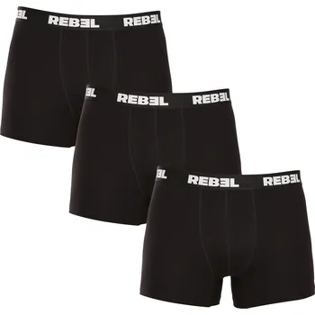 Boxerky 3PACK pánské boxerky Nedeto Rebel černé (3NBR001) S Možnost vrácení zboží ZDARMA do 120 dnů!