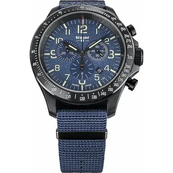 Hodinky Traser P67 Officer Pro Chronograph Blue na textilním nato řemenu (1)