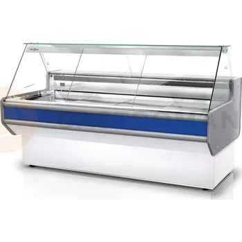 Chladicí pult s tvrzeným děleným rovným šikmým sklem 1220x1070x1220 mm | RAPA, L-A