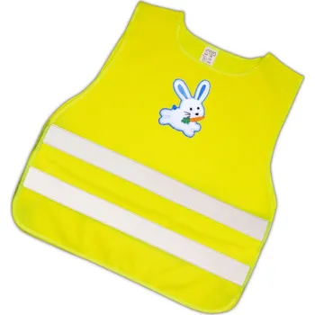 Dětská reflexní vesta s obrázkem - modrý zajíc - splňuje EN 17353