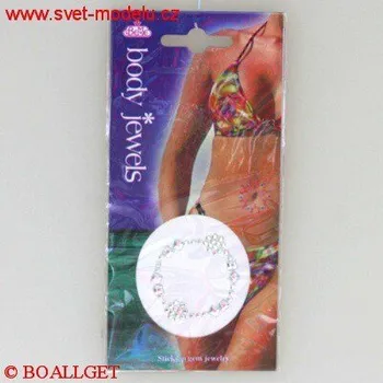 samolepka Samolepka č. 4 šperk s kamínky na pupík 11364