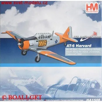 Plastikový model HOBBY MASTER AT-6 HARVARD NO. 40 SQN. CENTRAL FLYING SCHOOL SOUTH AFRICA AIR FORCE DUNNOTTAR TRANSVVAL 1980 1508