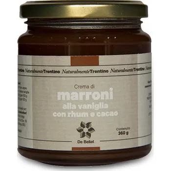 Kaštanový krém s příchutí vanilky, rumu a kakaa 360g Fieschi