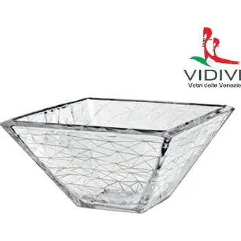 Talíř VIDIVI VIDIVI, skleněná miska DOLOMITI, 3,7 l, 26 x 26 cm