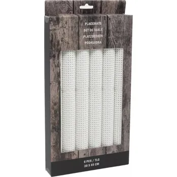 prostírání IGOTREND IGOTREND, Oboustranné bílé prostírání 30 x 45 cm, 6 ks v balení