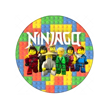 Jedlá dekorace na dort NINJAGO lego, VARIANTA Jedlý papír 1453