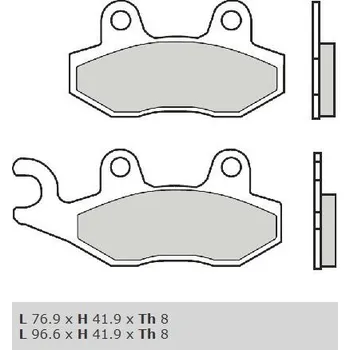 Motodíl Zadní brzdové destičky Brembo Peugeot 400 GEOPOLIS RS 2008 - směs XS